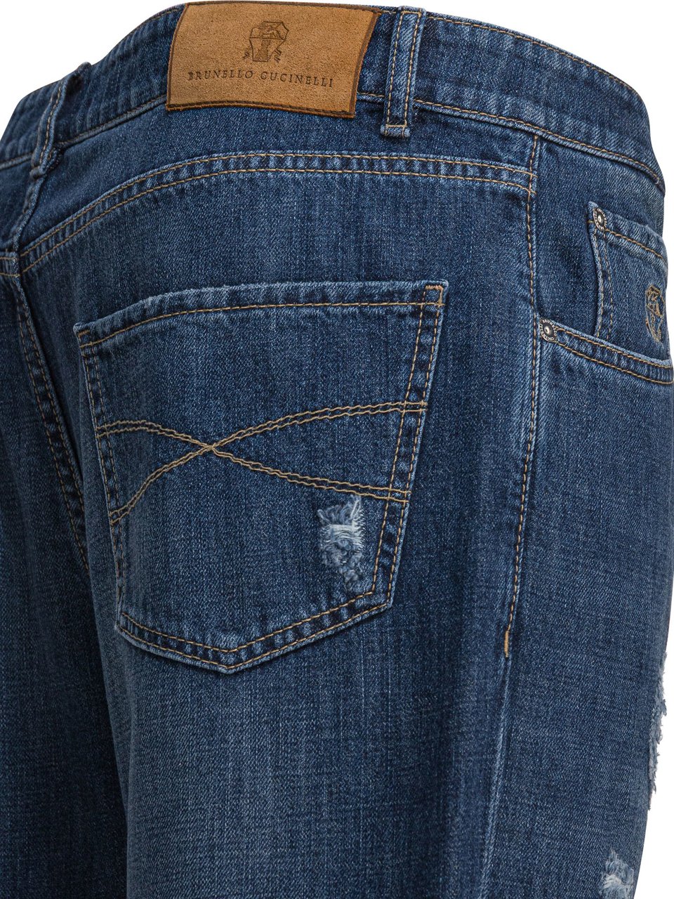 Brunello Cucinelli Five-pocket leisure fit jeans Blauw