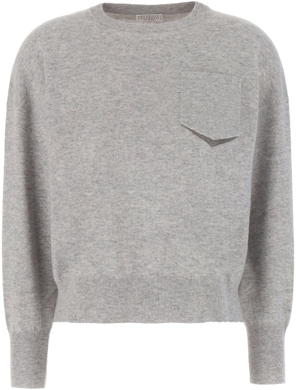 Brunello Cucinelli Brunello Cucinelli Melange grey cashmere sweater Grijs