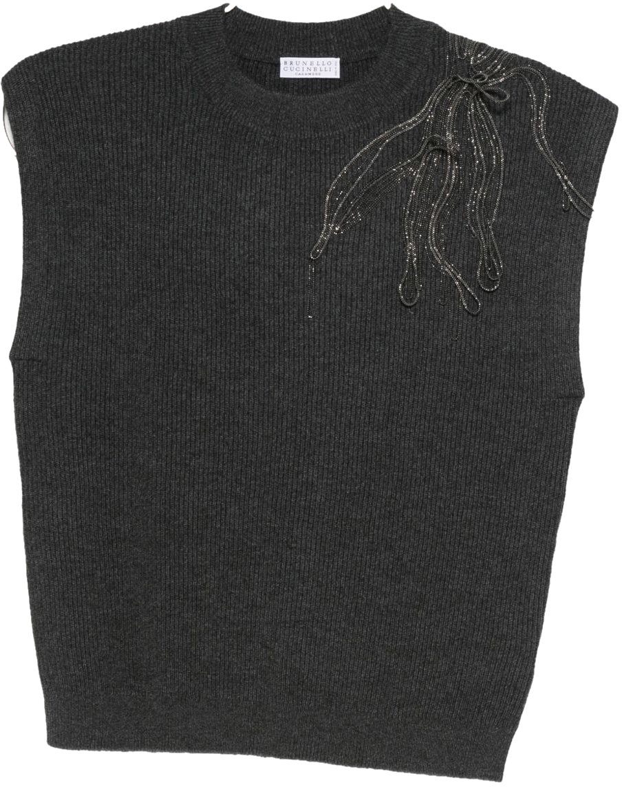 Brunello Cucinelli Top Black Zwart