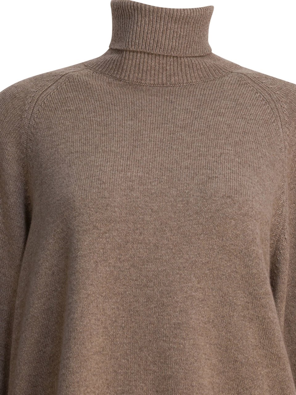 Brunello Cucinelli Turtleneck Sweater with Shiny Shirt Details Bruin