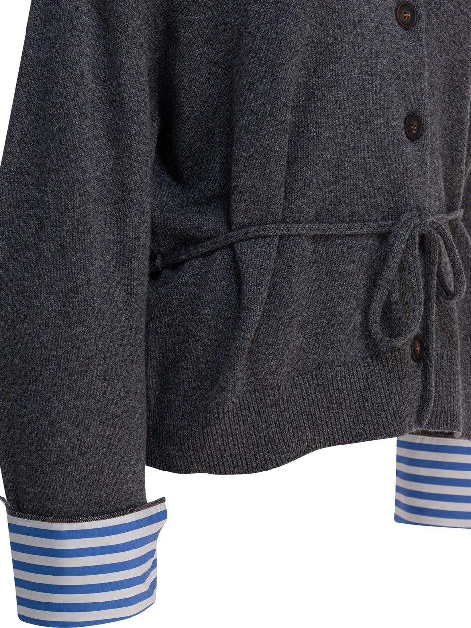 Brunello Cucinelli Cardigan with belt Blauw