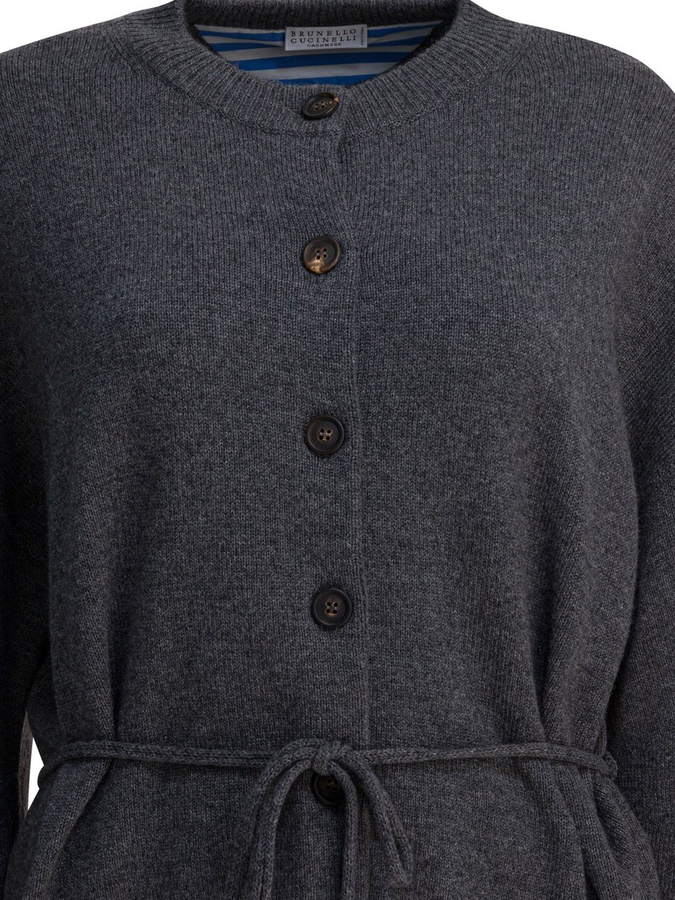 Brunello Cucinelli Cardigan with belt Blauw