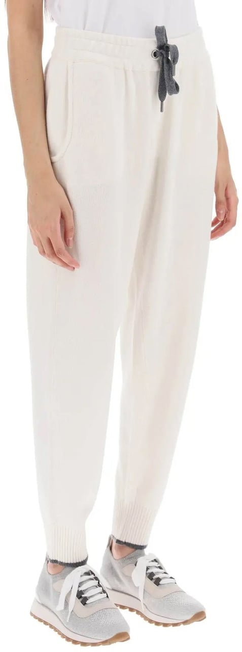 Brunello Cucinelli Cashmere Jogging Pants Wit