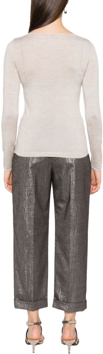 Brunello Cucinelli Sweaters Leather Brown Bruin