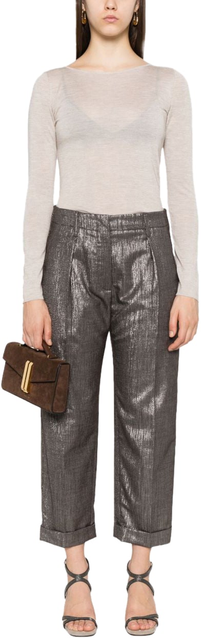 Brunello Cucinelli Sweaters Leather Brown Bruin