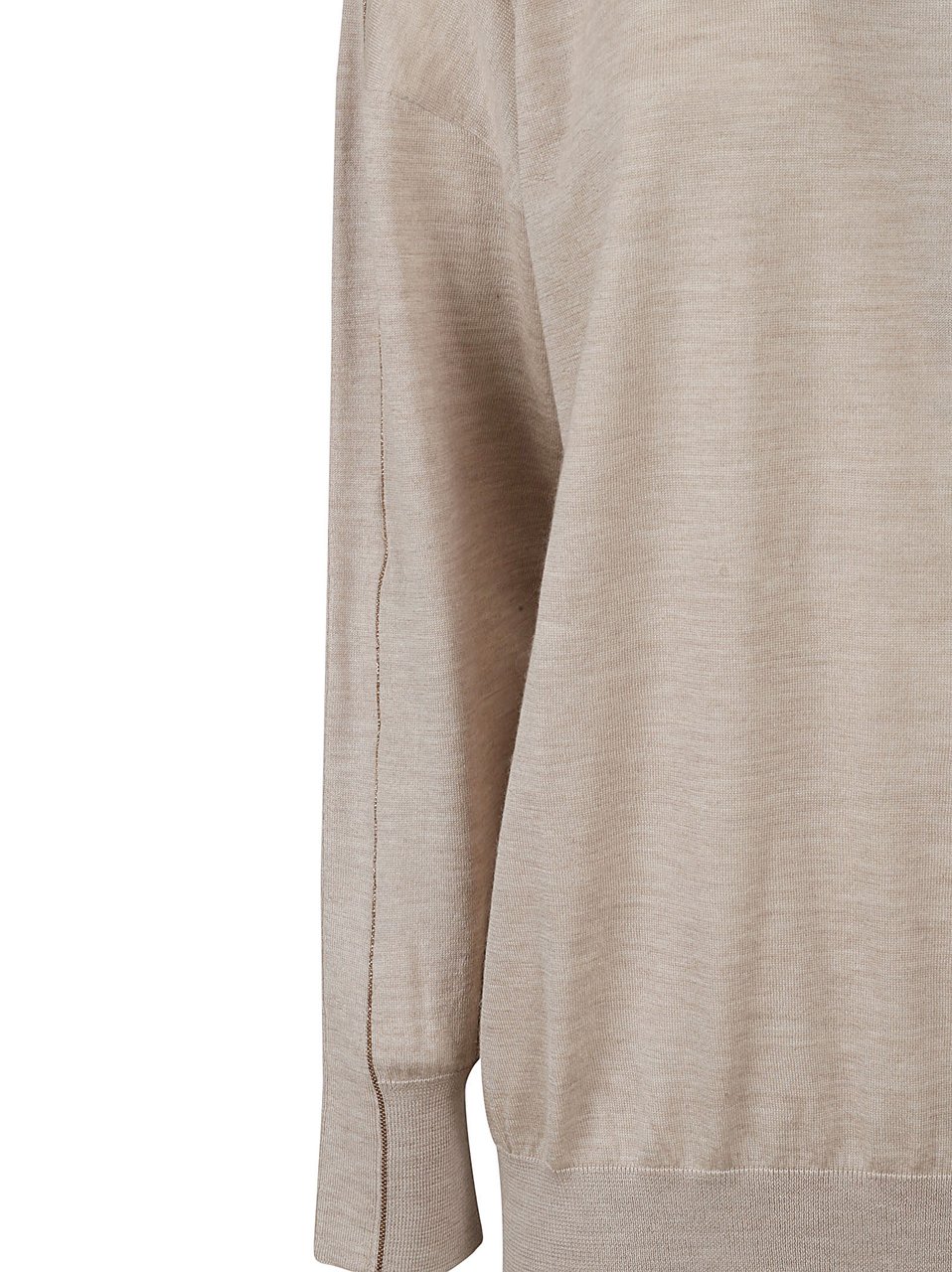 Brunello Cucinelli Relaxed Fit Sweater with Round Neckline Wit