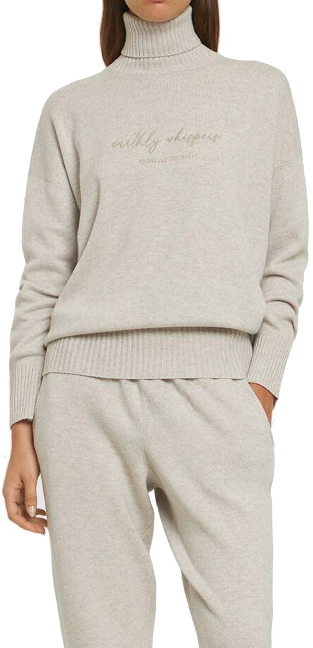 Brunello Cucinelli Wool Blend Sweater Beige