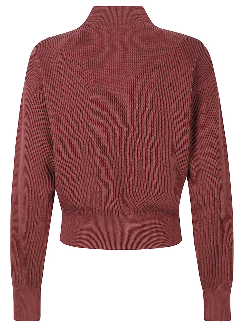 Brunello Cucinelli Cotton Cotton English Rib Zip Cardigan Maroon