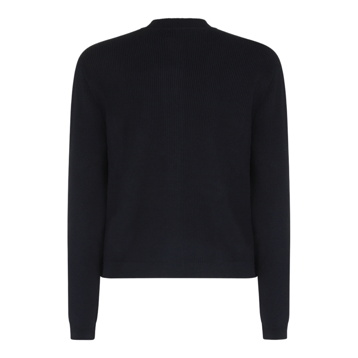 Brunello Cucinelli Ribbed Knit Cardigan with Button-Down Front Zwart