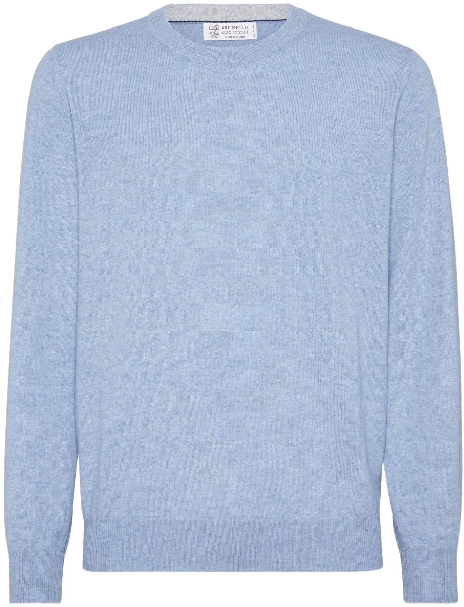 Brunello Cucinelli Sweaters Clear Blue Blauw