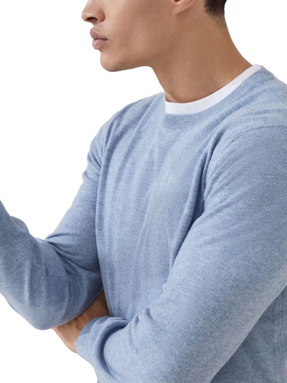 Brunello Cucinelli Sweaters Clear Blue Blauw