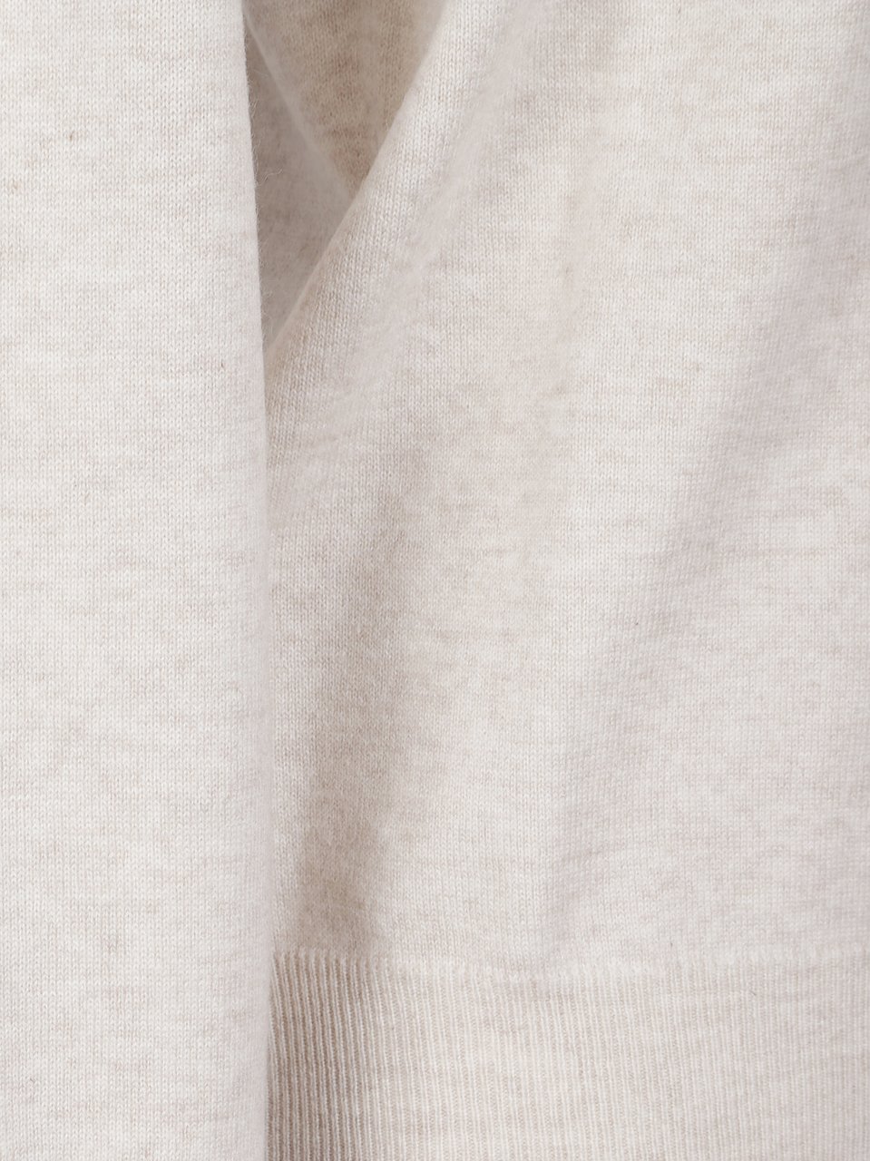 Brunello Cucinelli Beige Ribbed Finish Cashmere Sweater Wit