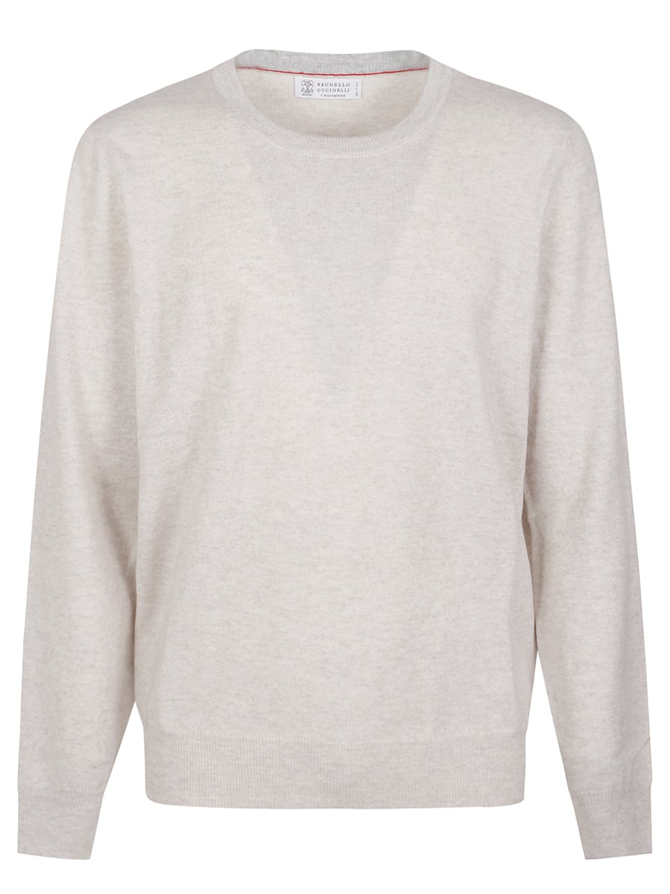 Brunello Cucinelli Beige Ribbed Finish Cashmere Sweater Wit