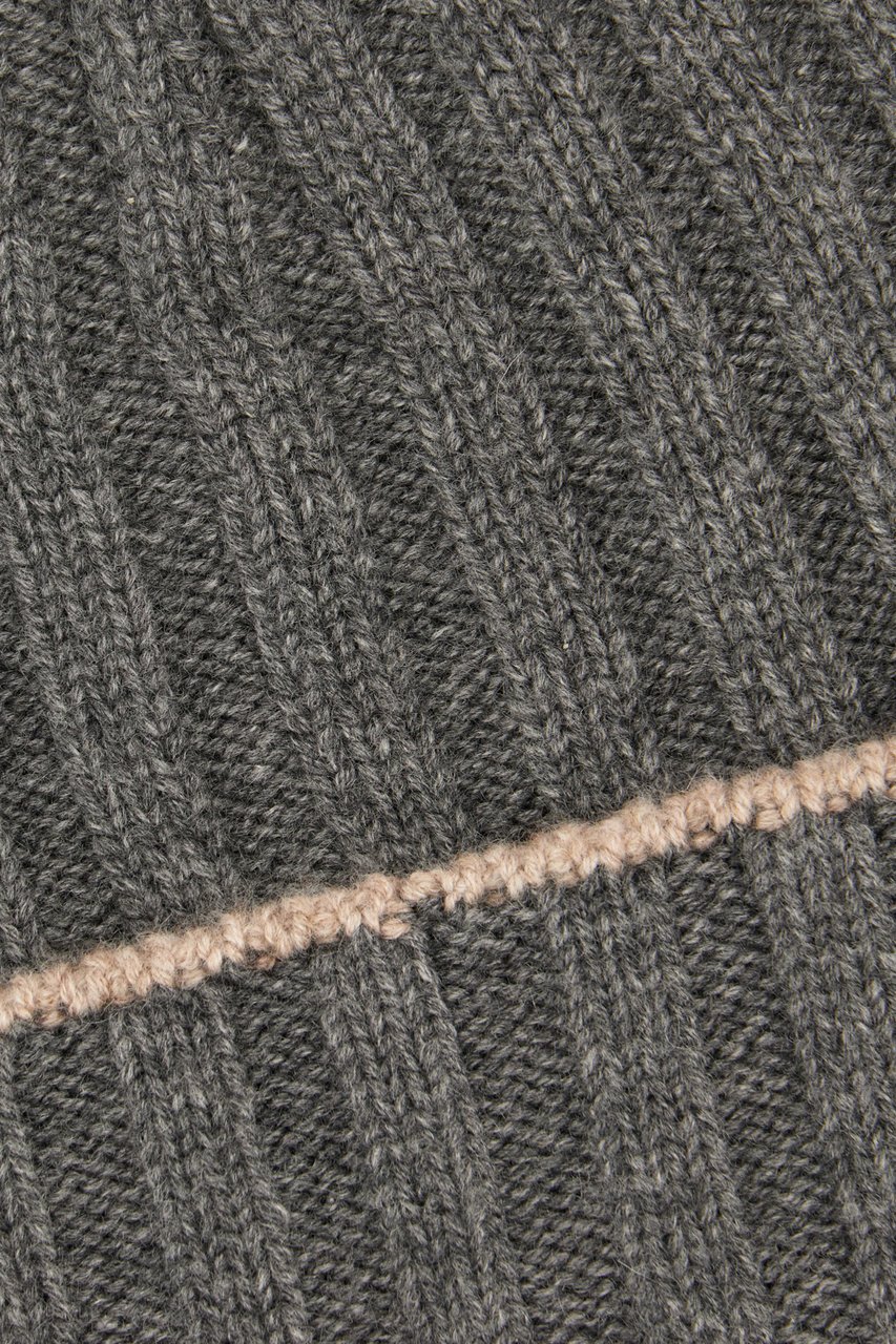 Brunello Cucinelli Grey cashmere beanie hat Grijs
