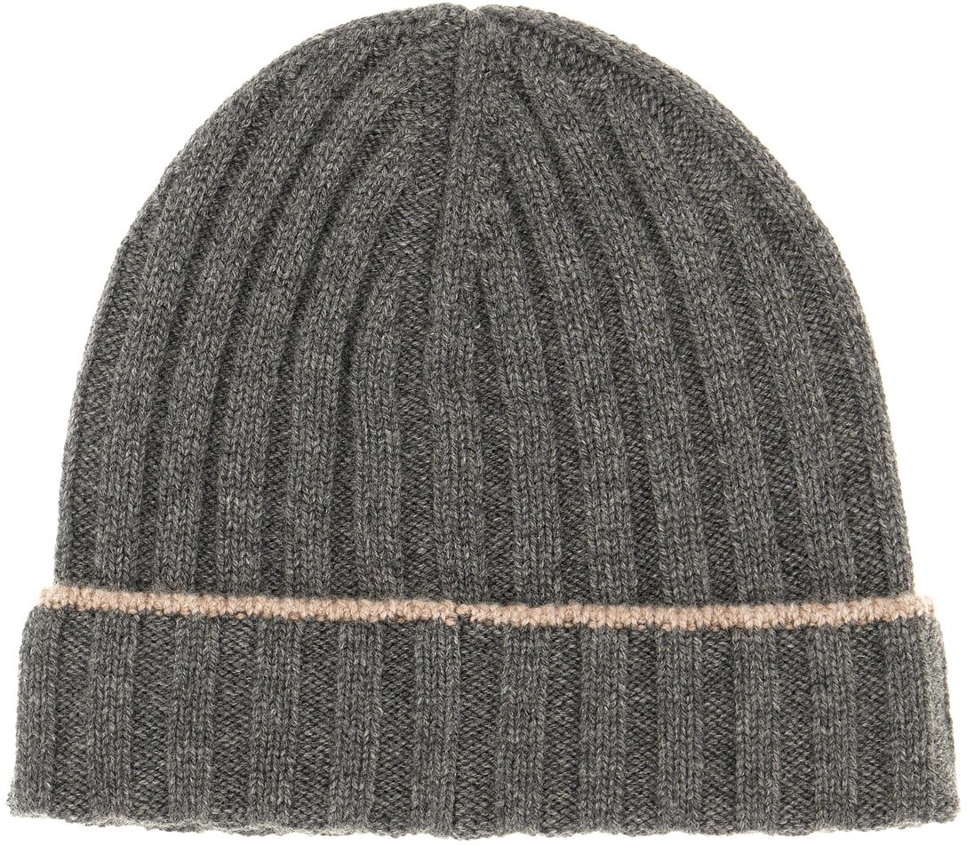Brunello Cucinelli Grey cashmere beanie hat Grijs