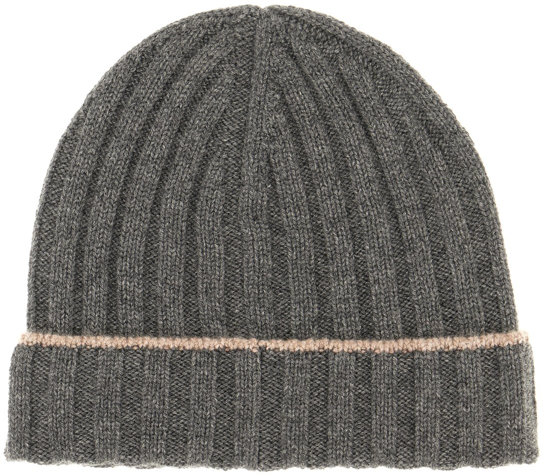 Brunello Cucinelli Grey cashmere beanie hat Grijs