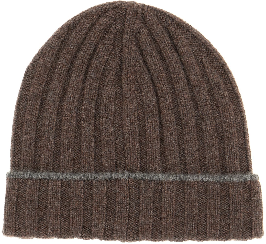 Brunello Cucinelli Brown cashmere beanie hat Bruin