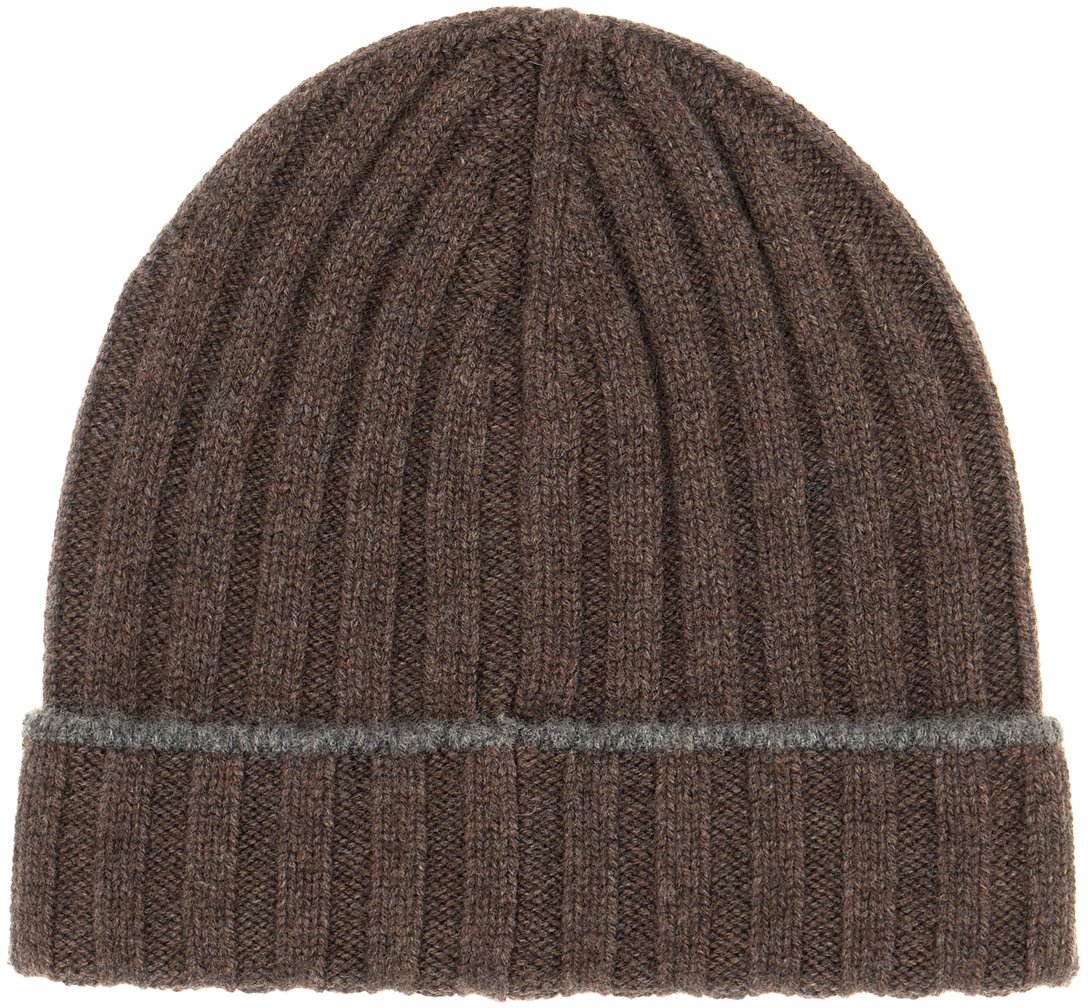Brunello Cucinelli Brown cashmere beanie hat Bruin