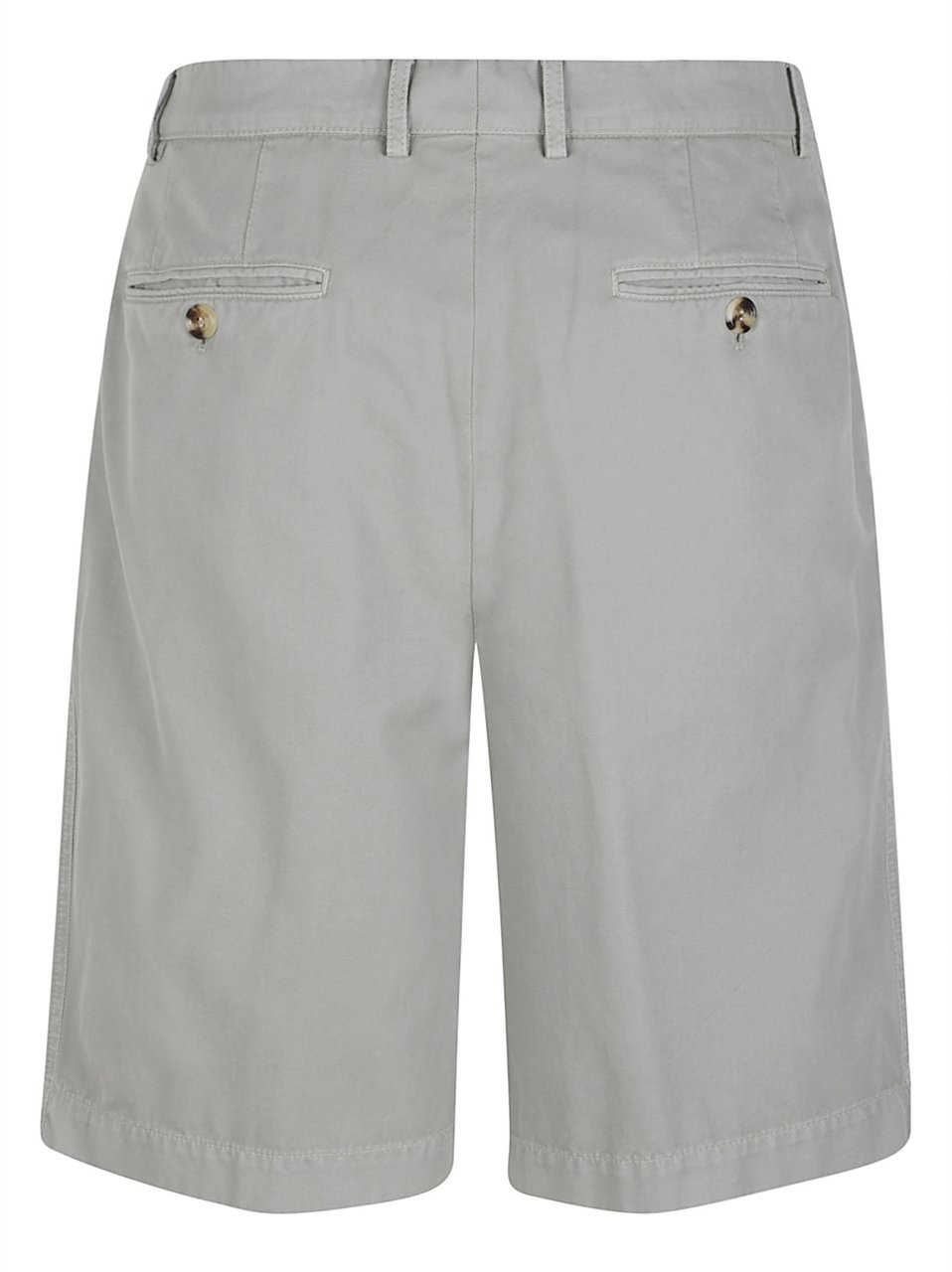 Brunello Cucinelli Tailored Grey Shorts with Flat Front Grijs