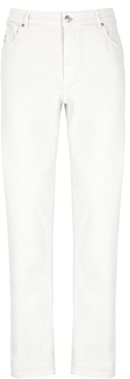 Brunello Cucinelli Trousers Ivory Wit