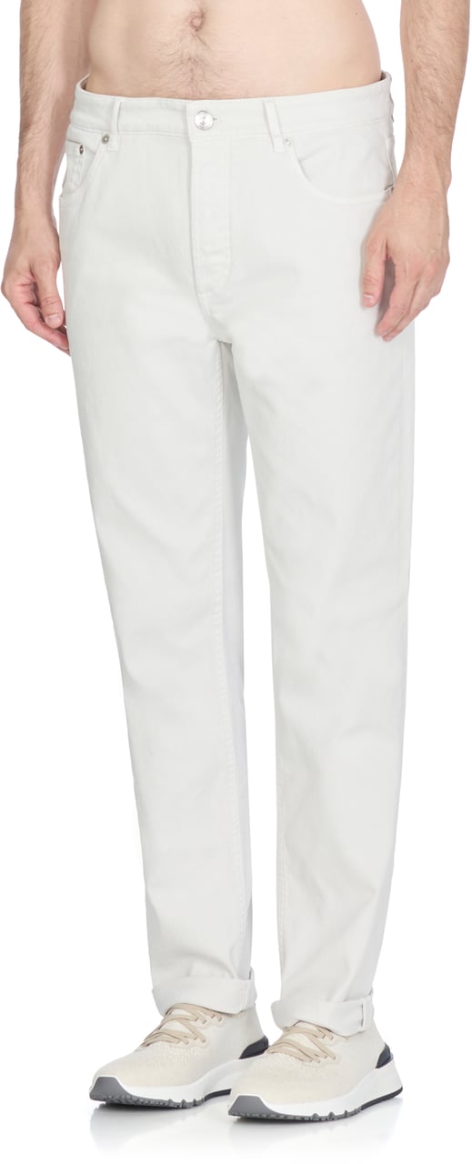 Brunello Cucinelli Trousers Ivory Wit