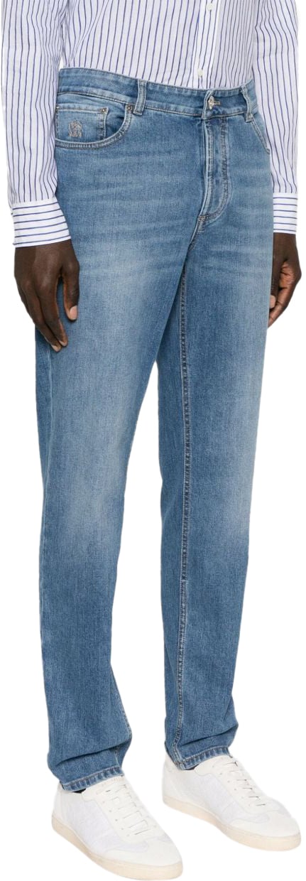 Brunello Cucinelli Jeans Clear Blue Blauw