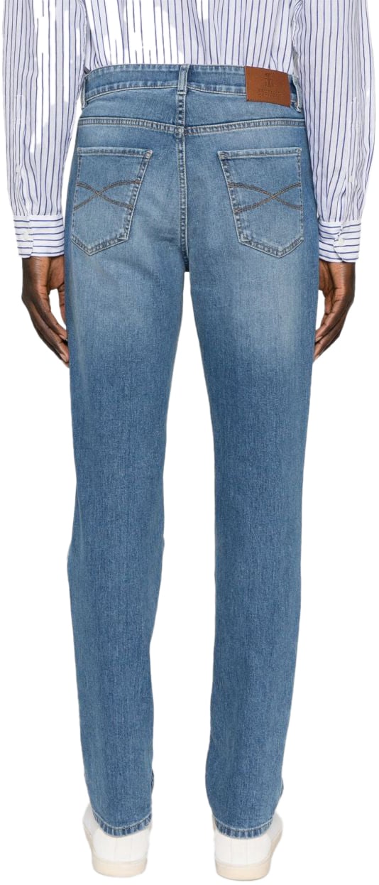 Brunello Cucinelli Jeans Clear Blue Blauw