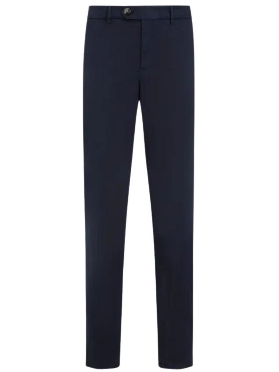 Brunello Cucinelli Blue Buttoned Pockets Cotton Formal Pants Zwart