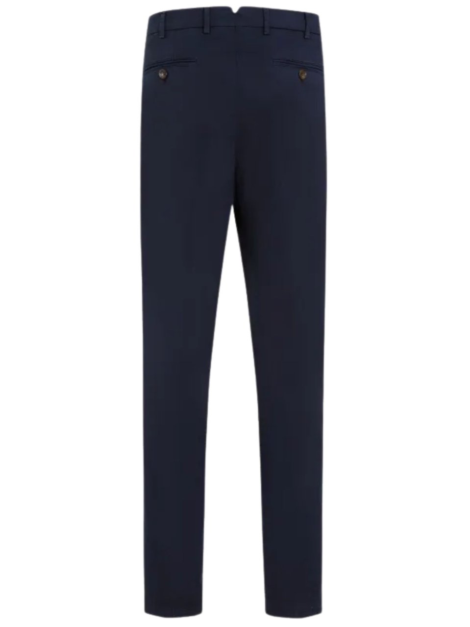 Brunello Cucinelli Blue Buttoned Pockets Cotton Formal Pants Zwart