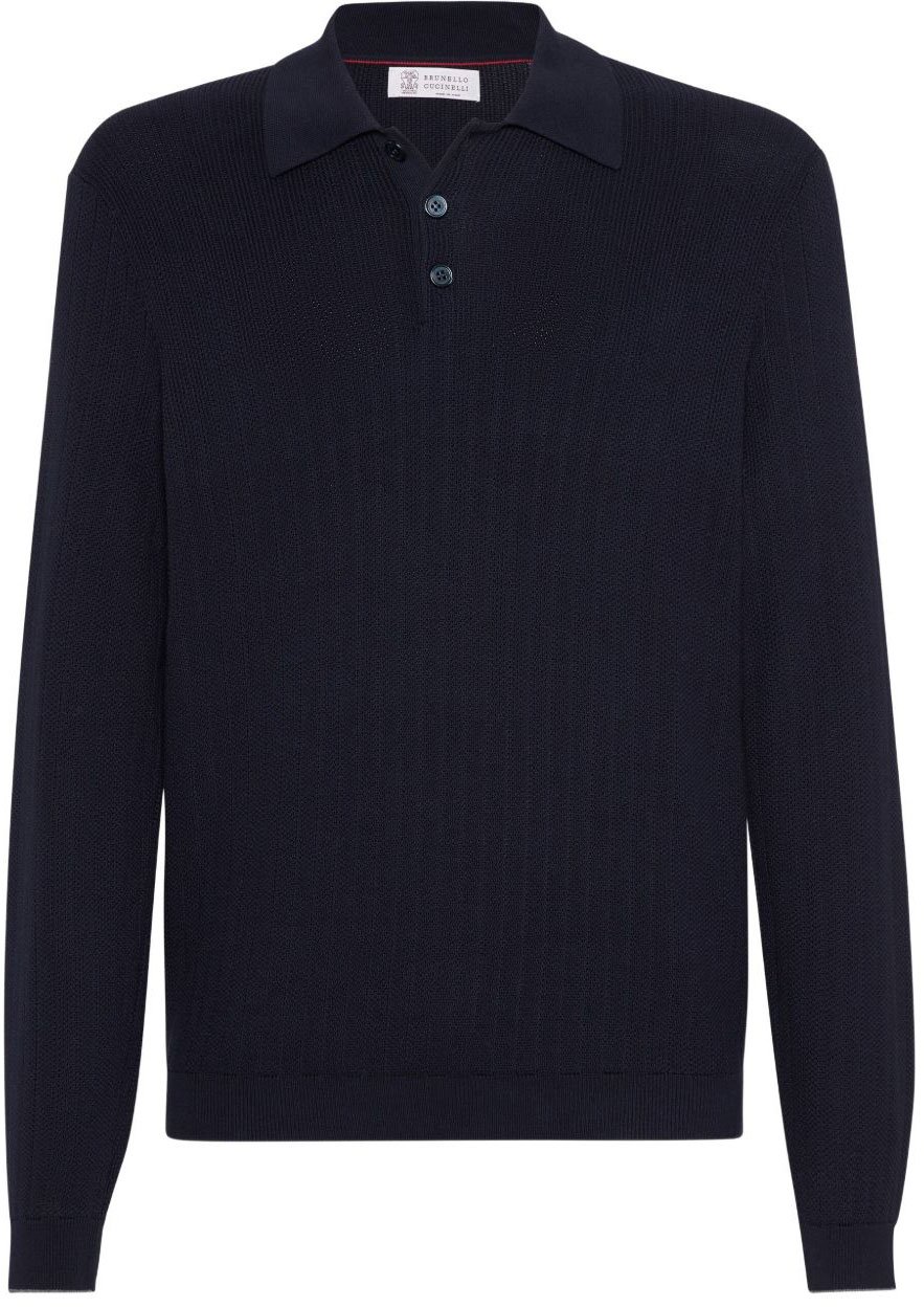 Brunello Cucinelli T-Shirts And Polos Blue Blauw