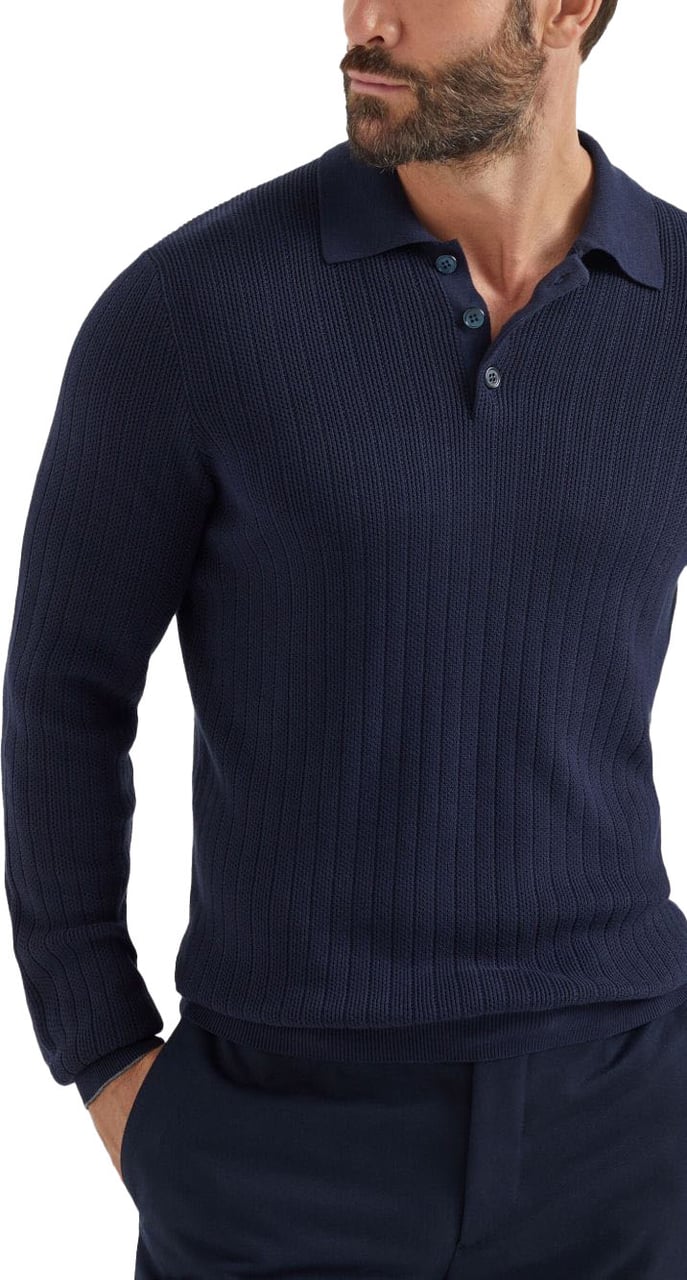 Brunello Cucinelli T-Shirts And Polos Blue Blauw