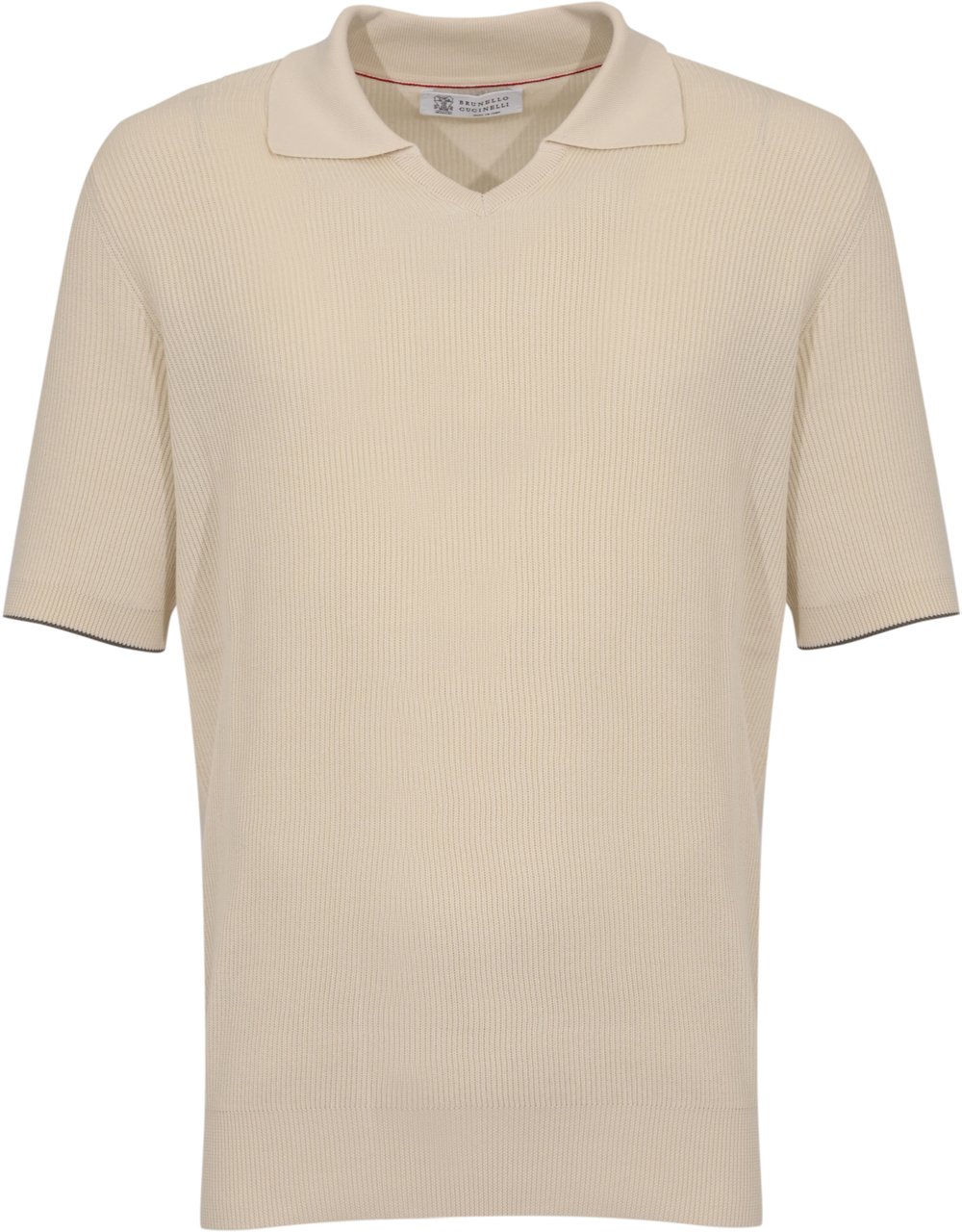 Brunello Cucinelli T-Shirts And Polos English White+Nocciola Beige