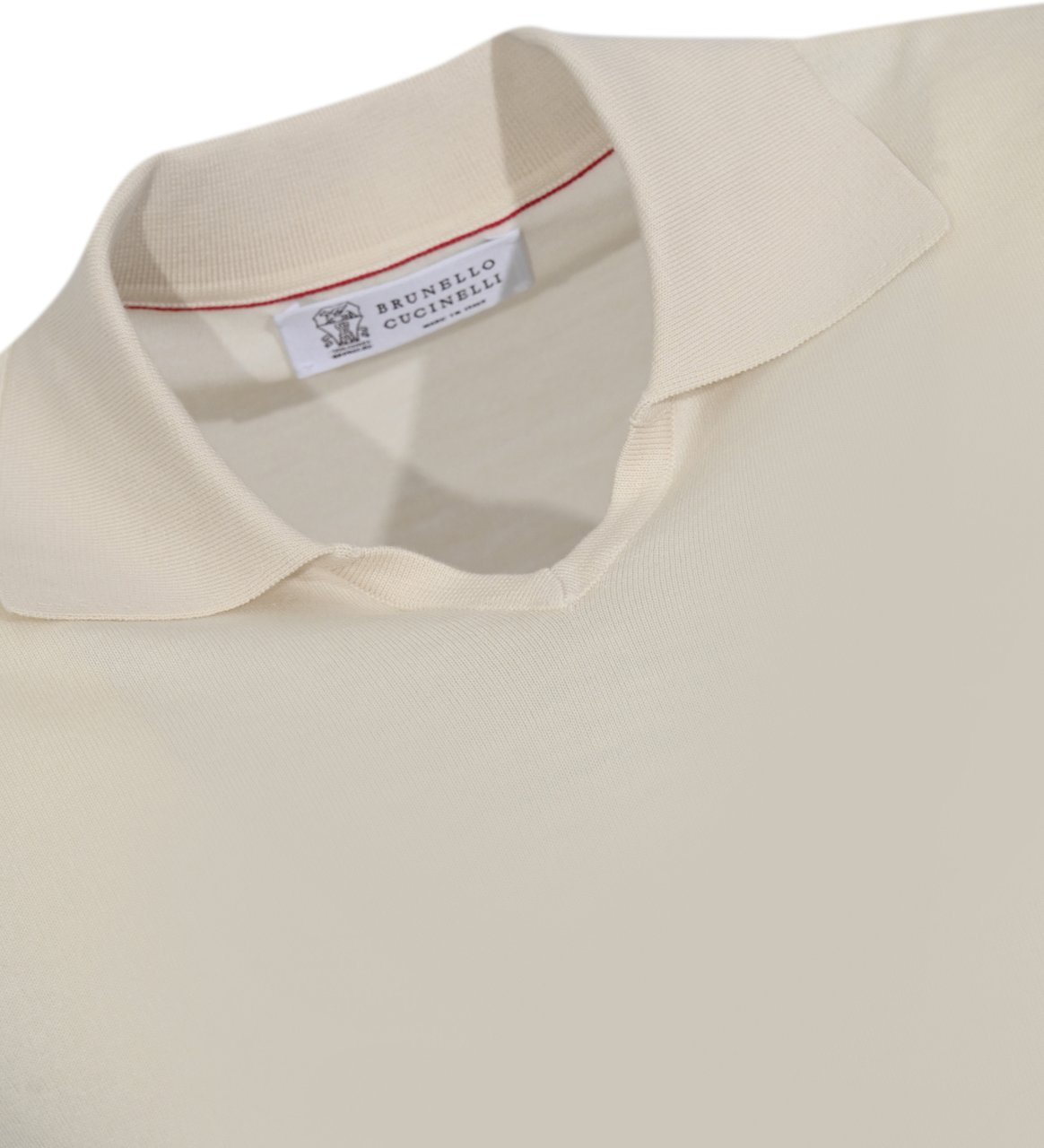 Brunello Cucinelli T-Shirts And Polos English White+Nocciola Wit