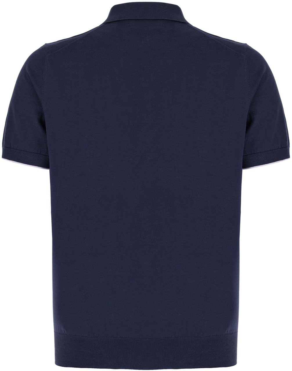 Brunello Cucinelli Brunello Cucinelli Navy blue cotton polo shirt Blauw