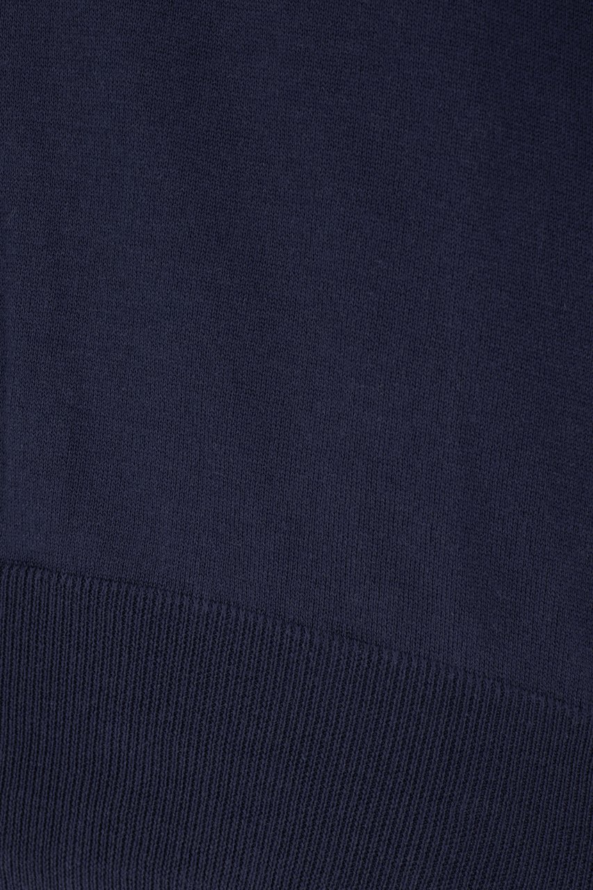 Brunello Cucinelli Brunello Cucinelli Navy blue cotton polo shirt Blauw