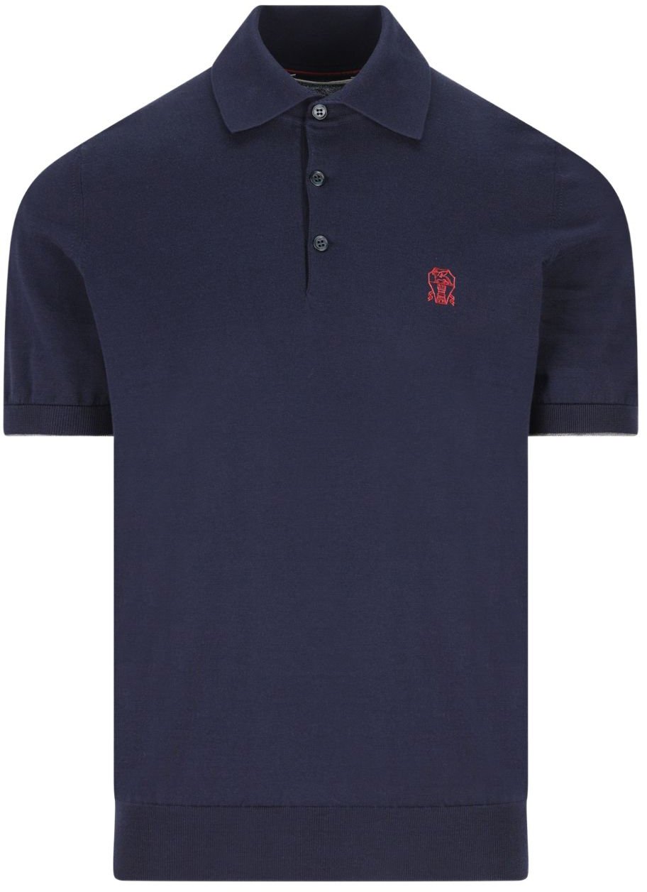 Brunello Cucinelli T-Shirts And Polos Blue Blauw