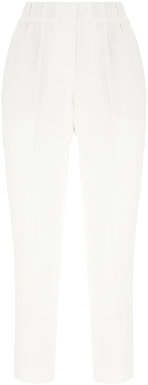 Brunello Cucinelli Brunello Cucinelli White acetate blend pants Wit