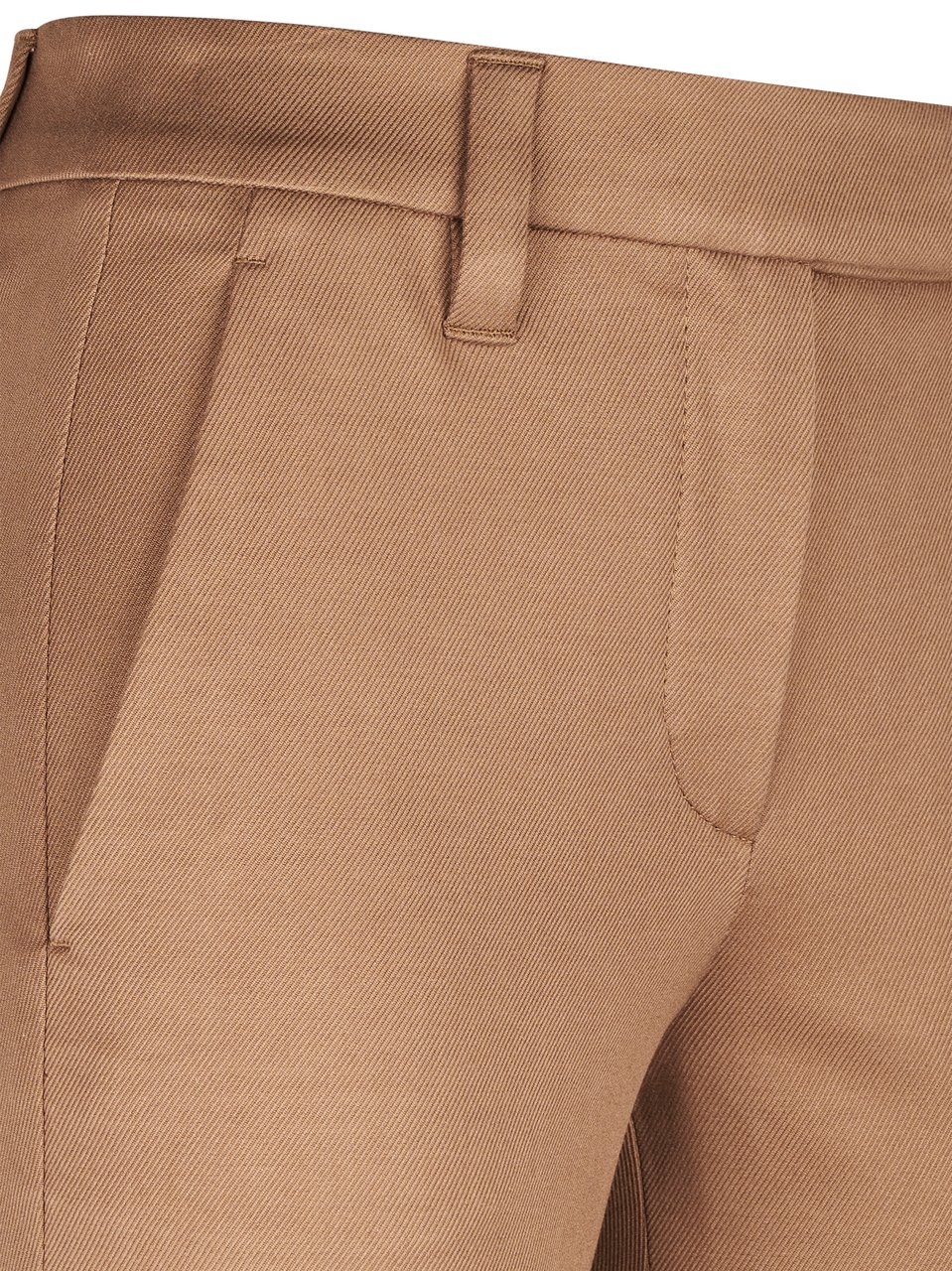 Brunello Cucinelli Straight Leg Tailored Trousers with Classic Waistband Bruin