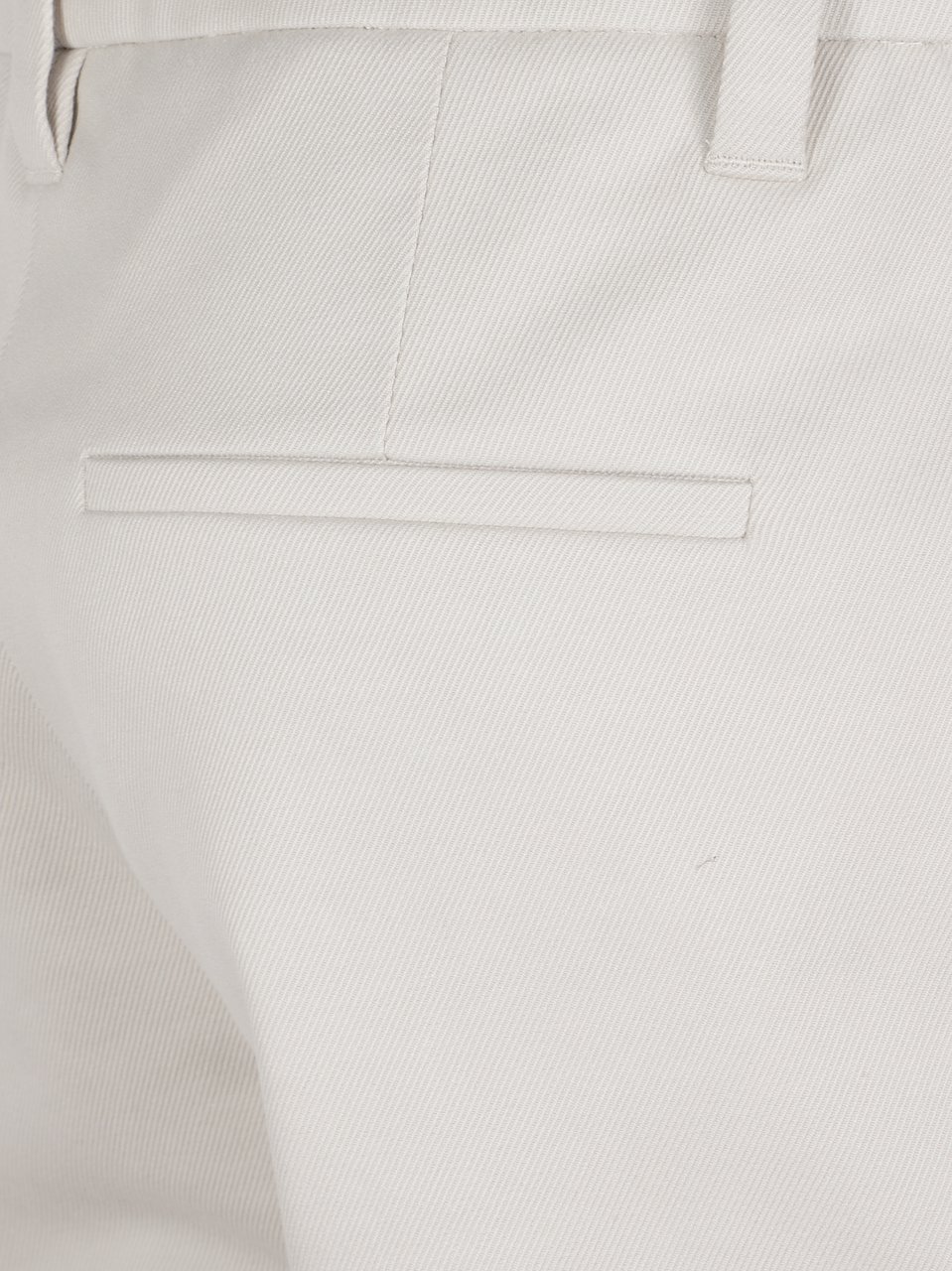 Brunello Cucinelli White Side Gusset Pockets Cotton Straight-Leg Pants Wit