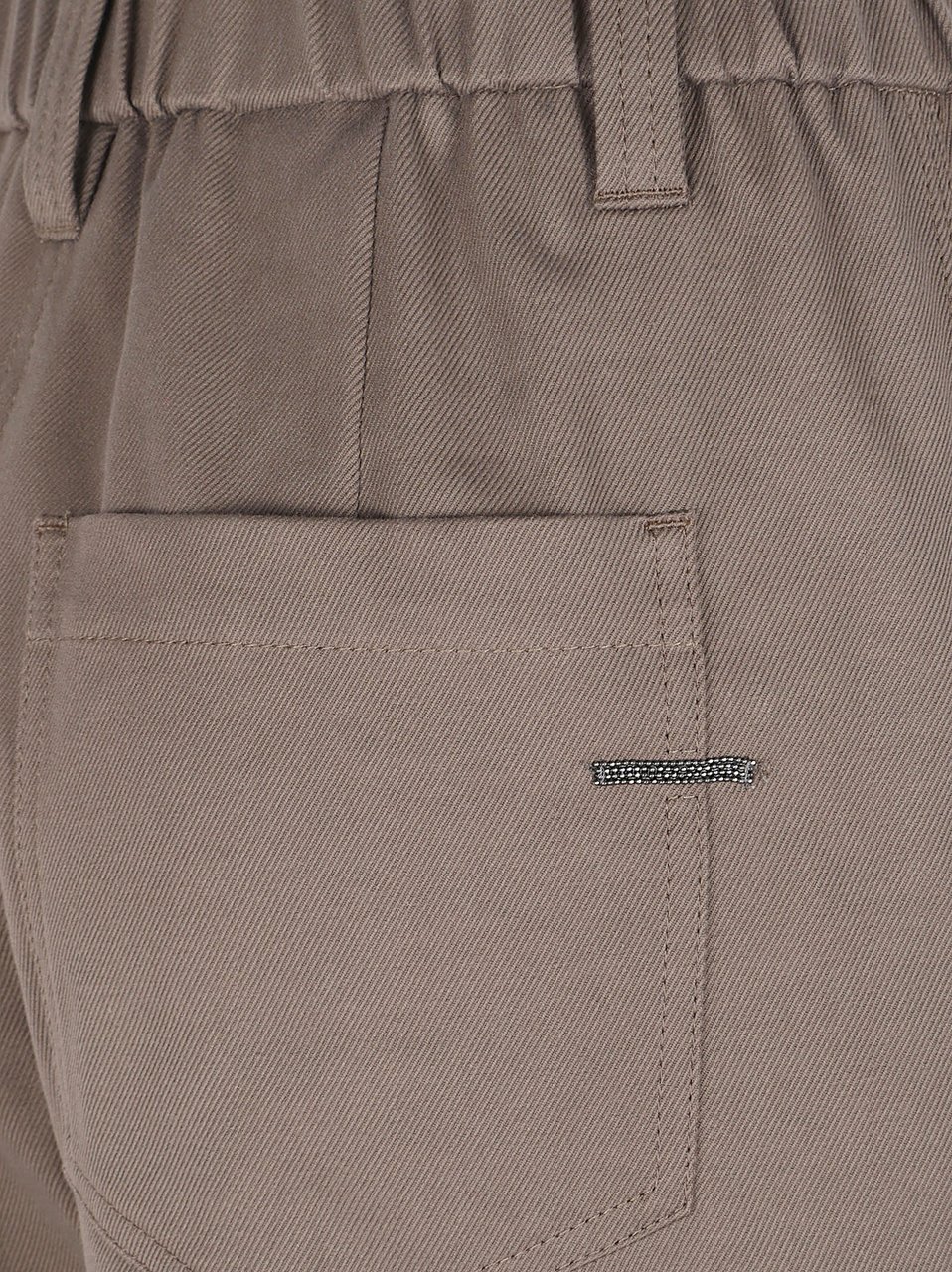 Brunello Cucinelli Straight-Leg Trousers with Elastic Waistband Bruin