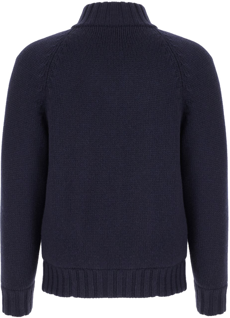 Brunello Cucinelli Navy blue cashmere down jacket Blauw