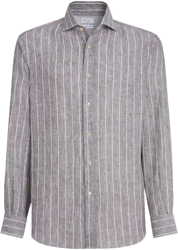 Brunello Cucinelli Shirts Clear Blue Blauw