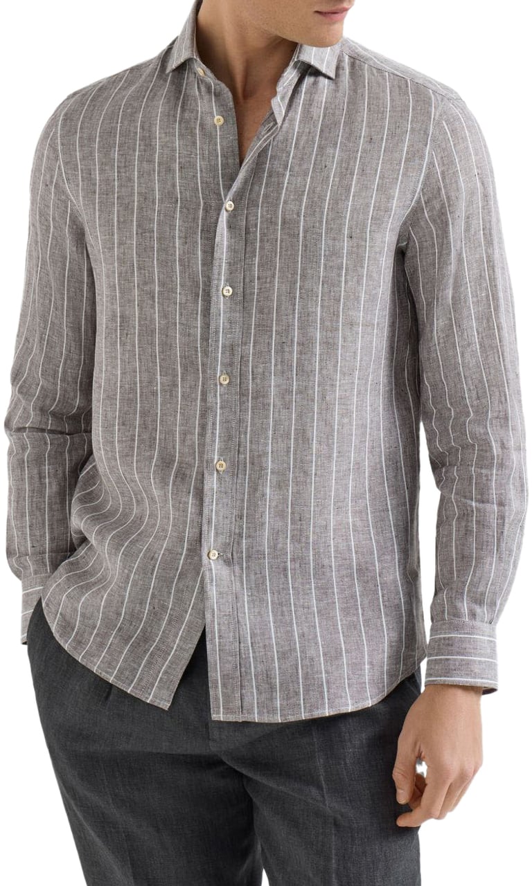 Brunello Cucinelli Shirts Clear Blue Blauw