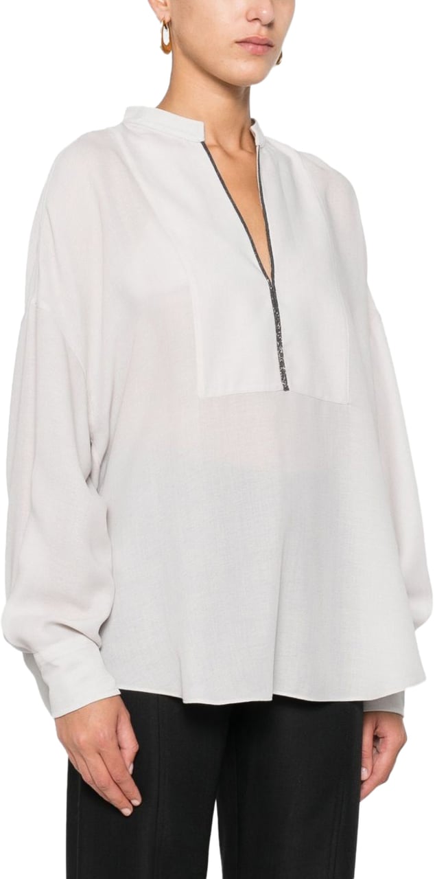 Brunello Cucinelli Shirts Light Grey Grijs