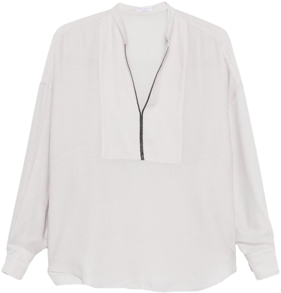 Brunello Cucinelli Shirts Light Grey Grijs