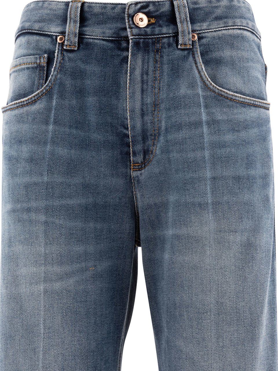 Brunello Cucinelli Jeans with Shiny Tab Blauw