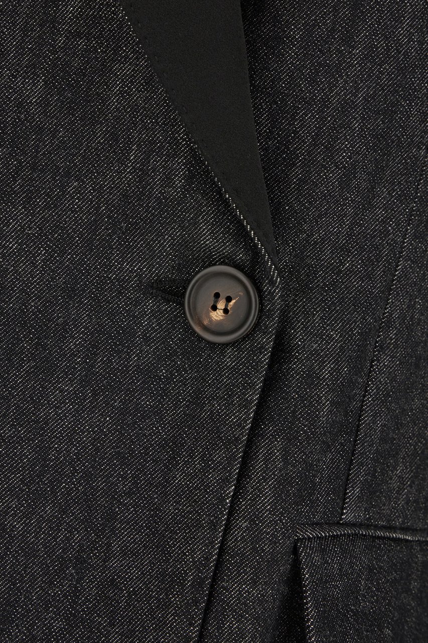 Brunello Cucinelli Brunello Cucinelli Black denim blazer Zwart