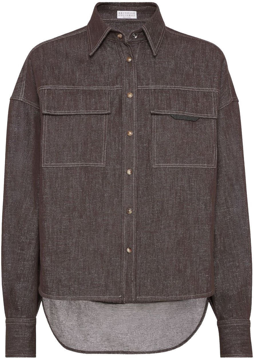 Brunello Cucinelli Shirts Brown Bruin