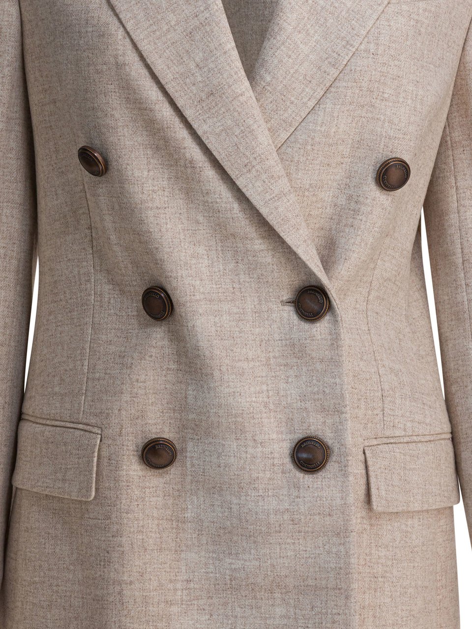 Brunello Cucinelli Wool and cashmere twill flannel blazer Beige