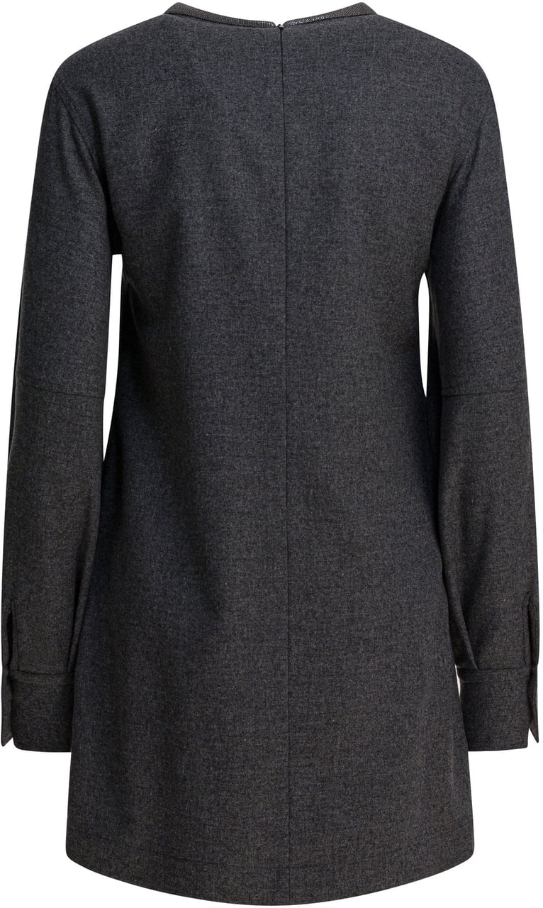 Brunello Cucinelli Wool and cashmere dress Grijs